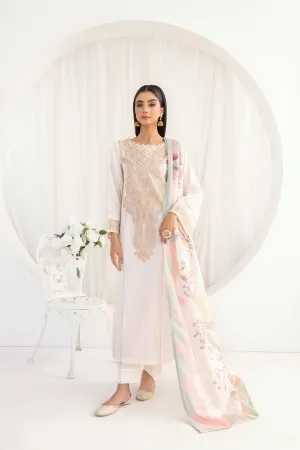 3PC HEMLINE EMBROIDERED LAWN DRESS 10