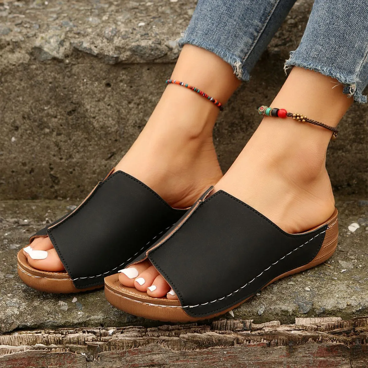 Adele  Sommerliche Damen-Wedges mit Plateau