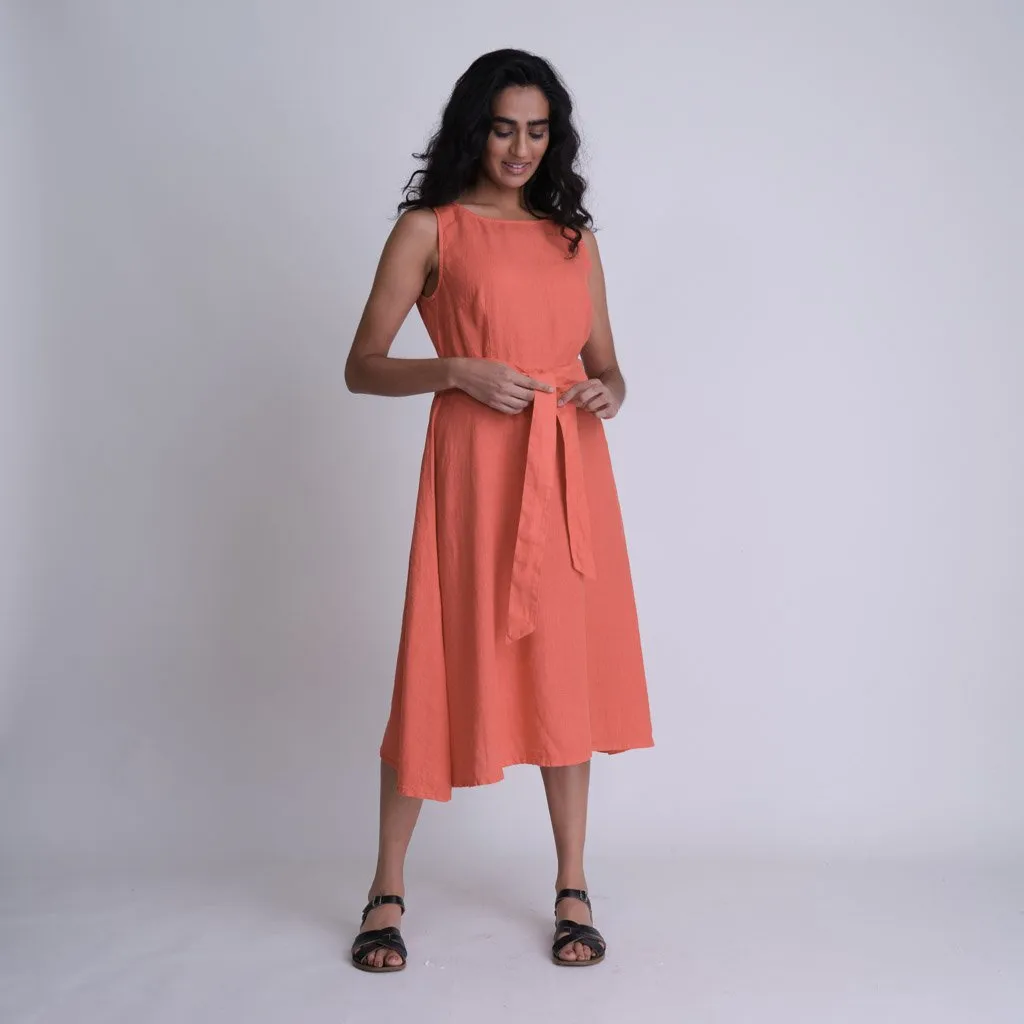 Adelia Linen Swing Dress