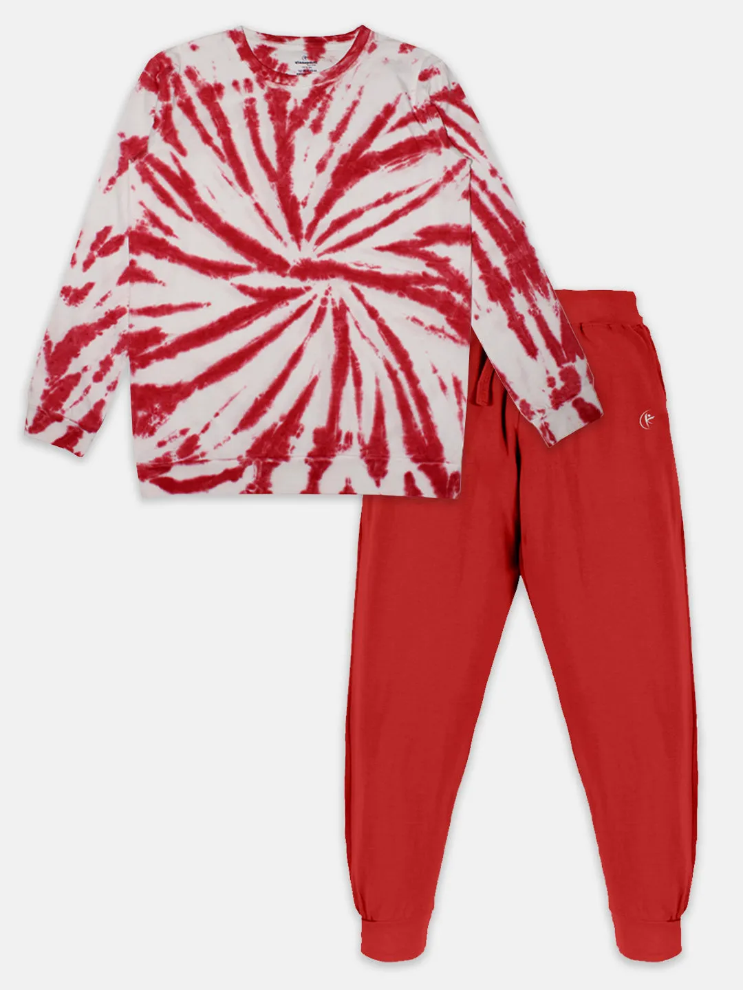 Boys Tie & Dye Tee & Solid Track Pant Set