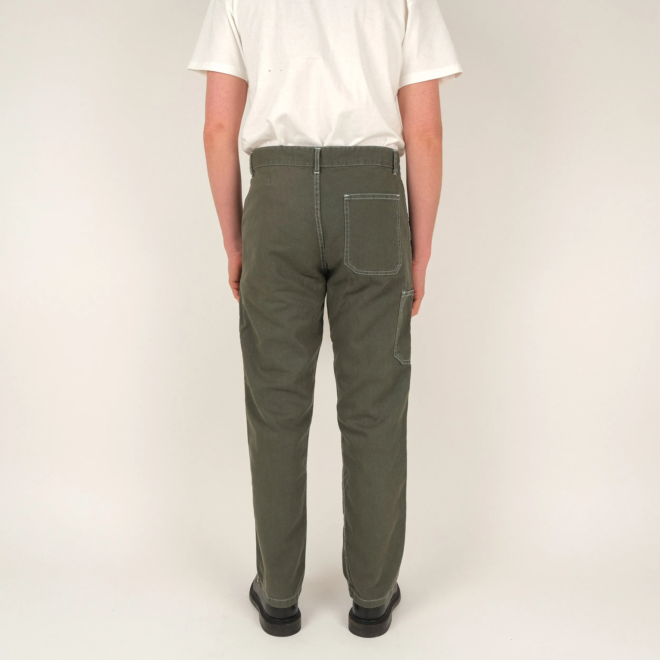 CANVAS WORK PANTS - OLIVE