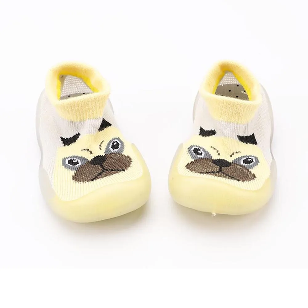 Cartoon Printed Flats Casual Sock Shoes