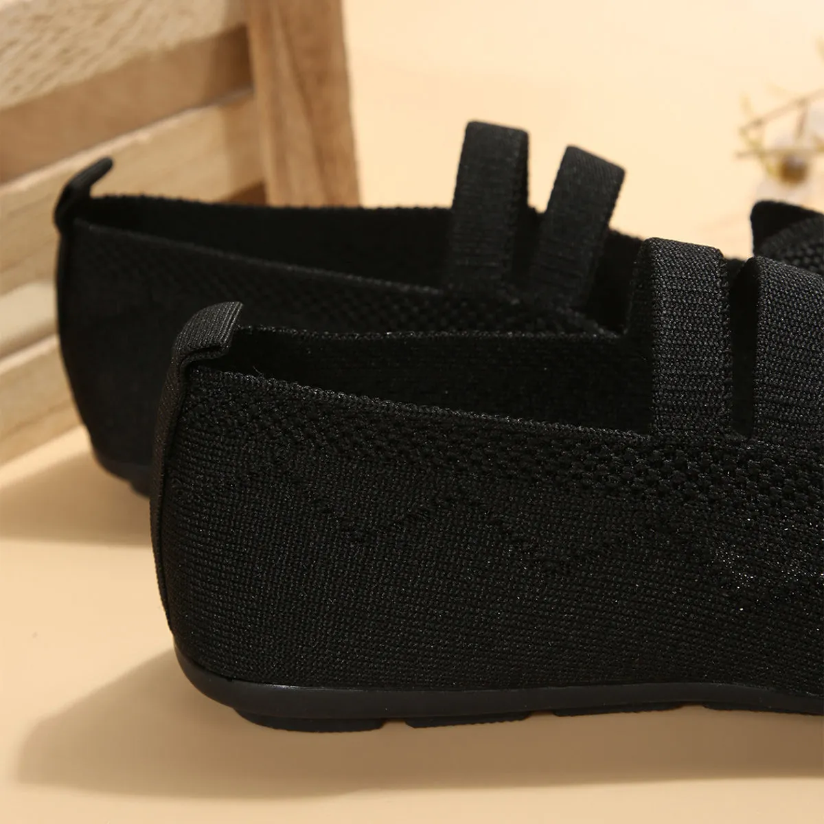 Casual Mesh Knit Slip-On Flats