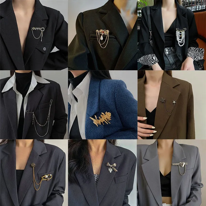 Dark Style Tassel Pendant Brooch For Men Women