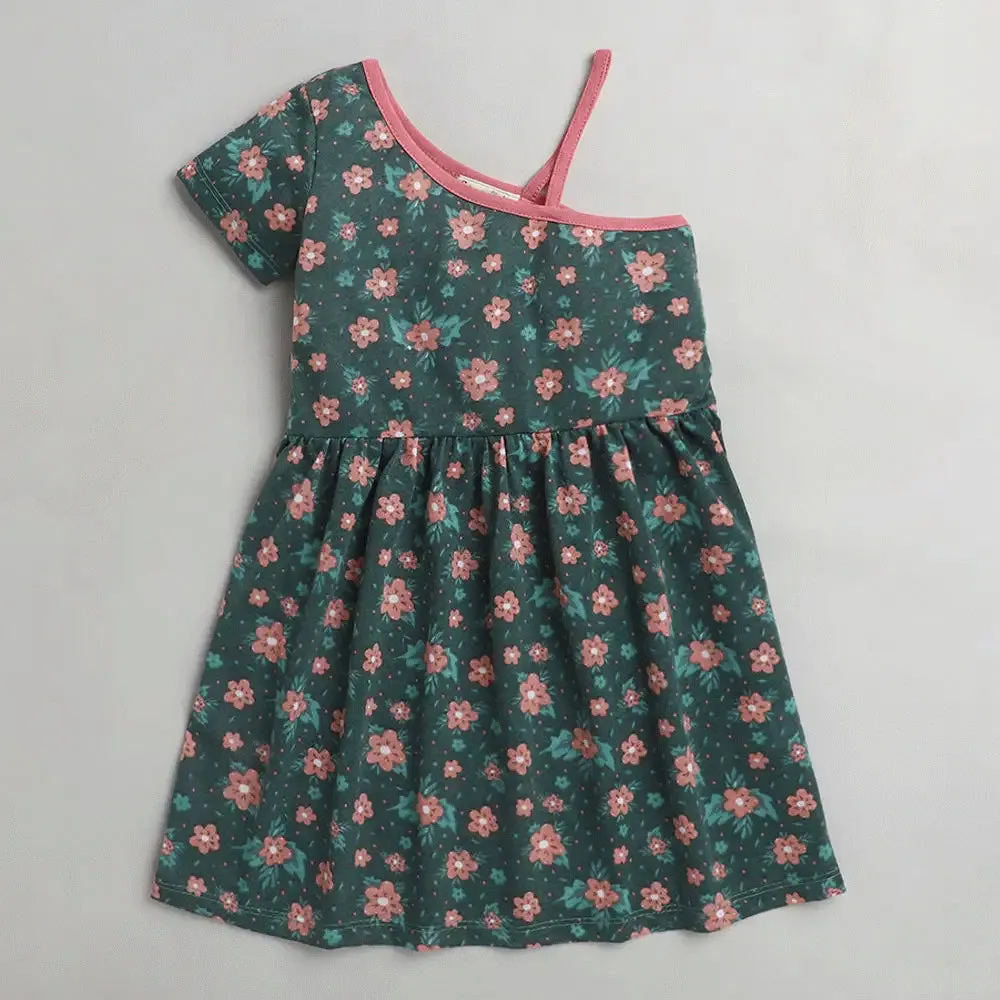 Floral Printed Dress - Green