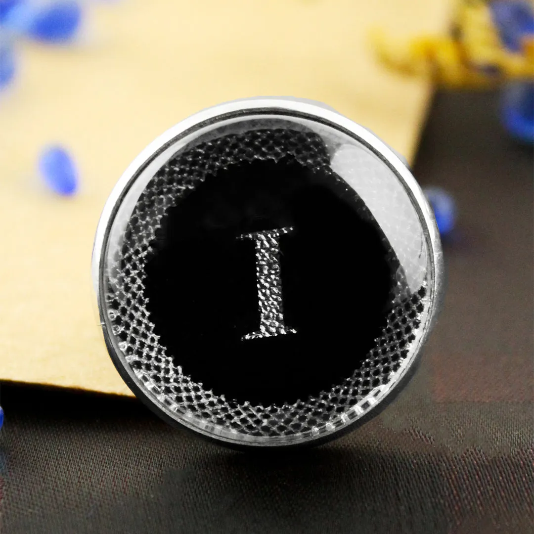 Kavove Alphabet 'I' Black Colour Lapel Pin