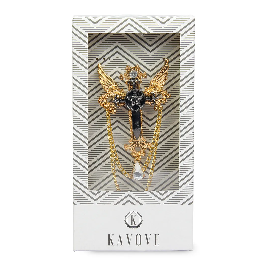 Kavove Sword of Heaven Golden Colour Brooch