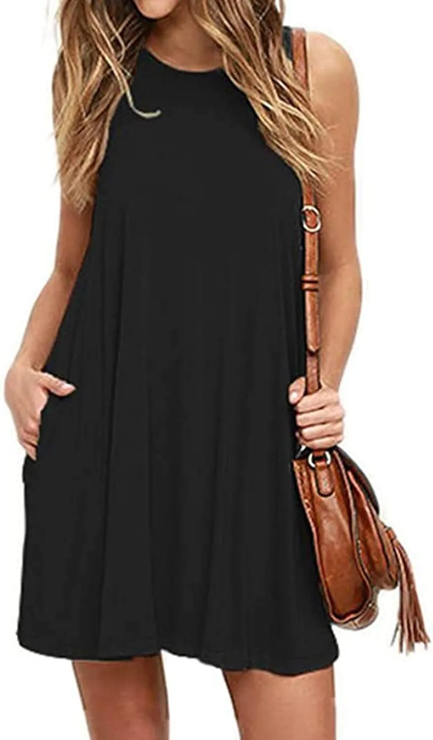 Loose Fit Tank Dresses for Women Summer Sleeveless Beach Dress Cute Mini Sundress 2025 Casual Short Dresses
