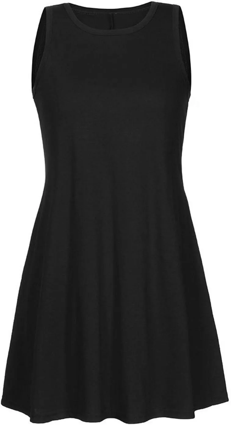 Loose Fit Tank Dresses for Women Summer Sleeveless Beach Dress Cute Mini Sundress 2025 Casual Short Dresses