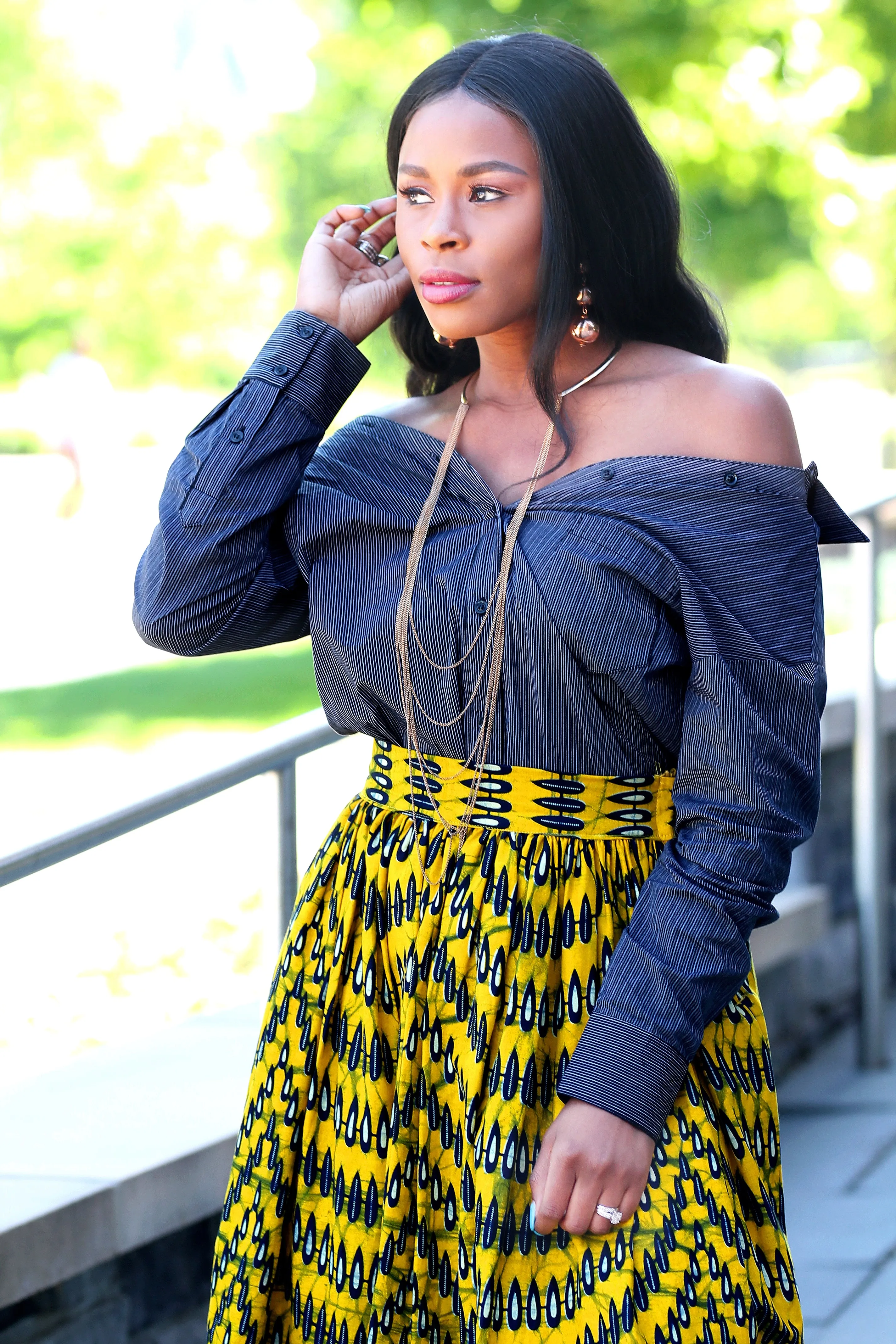 Off the Shoulder black Shirt