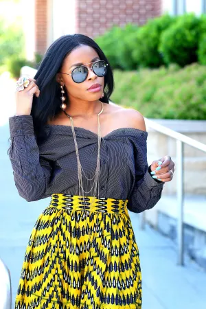 Off the Shoulder black Shirt