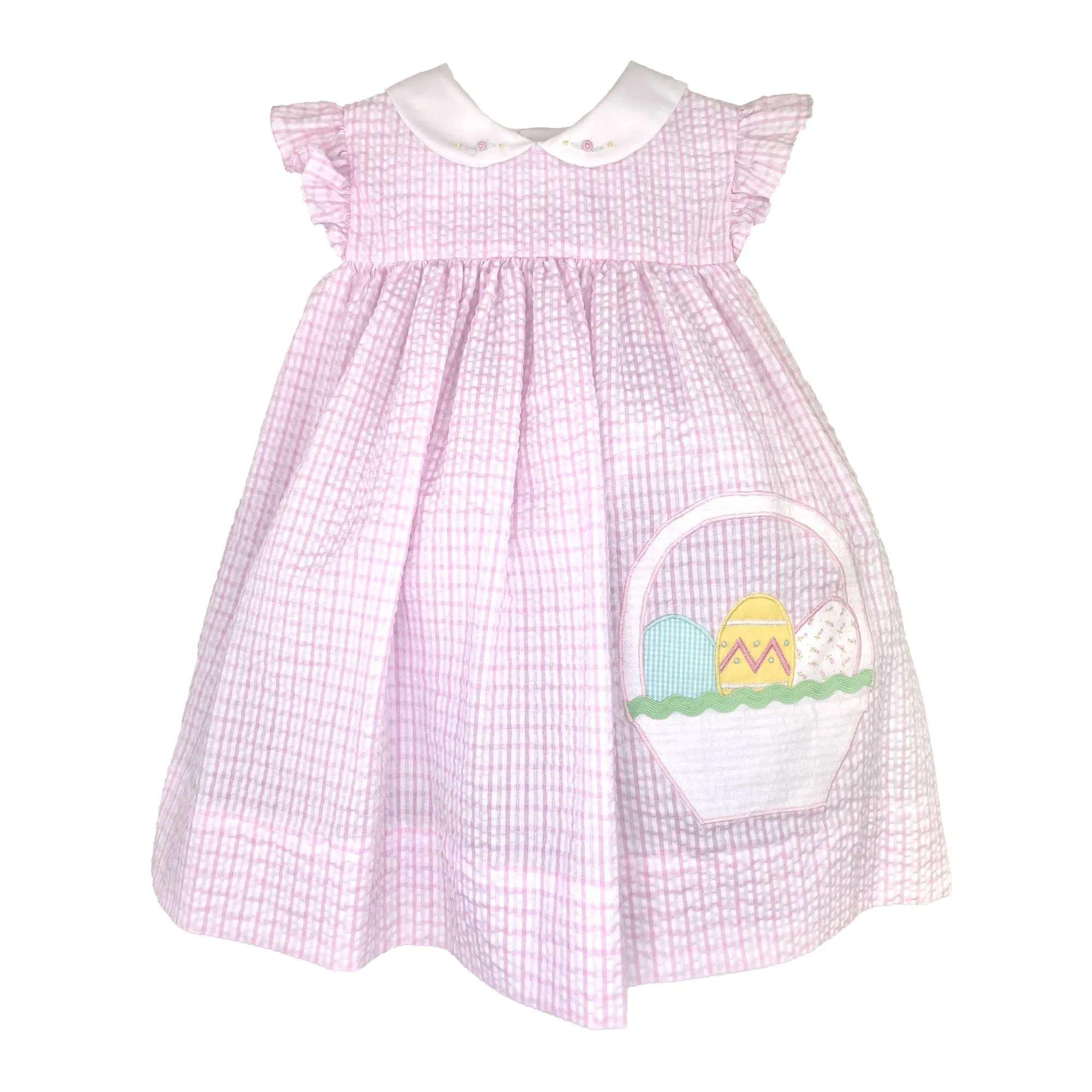 Petit Ami & Zubels - Sun Dress with Easter Basket Applique: 24 Month