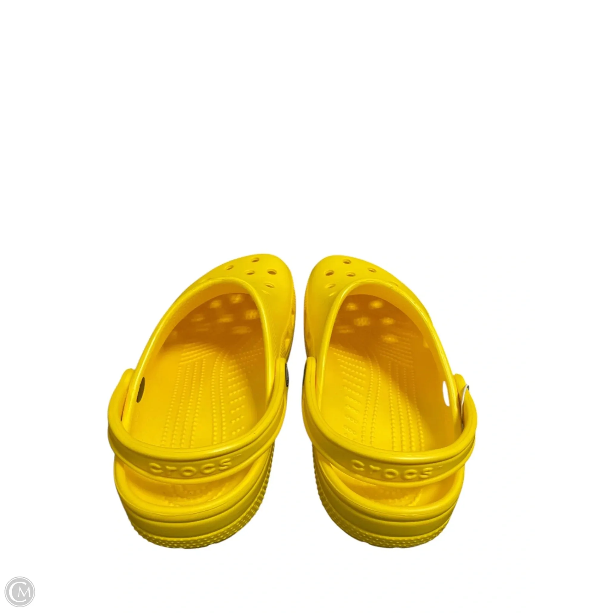Shoes Flats By Crocs In Yellow, Size: 8