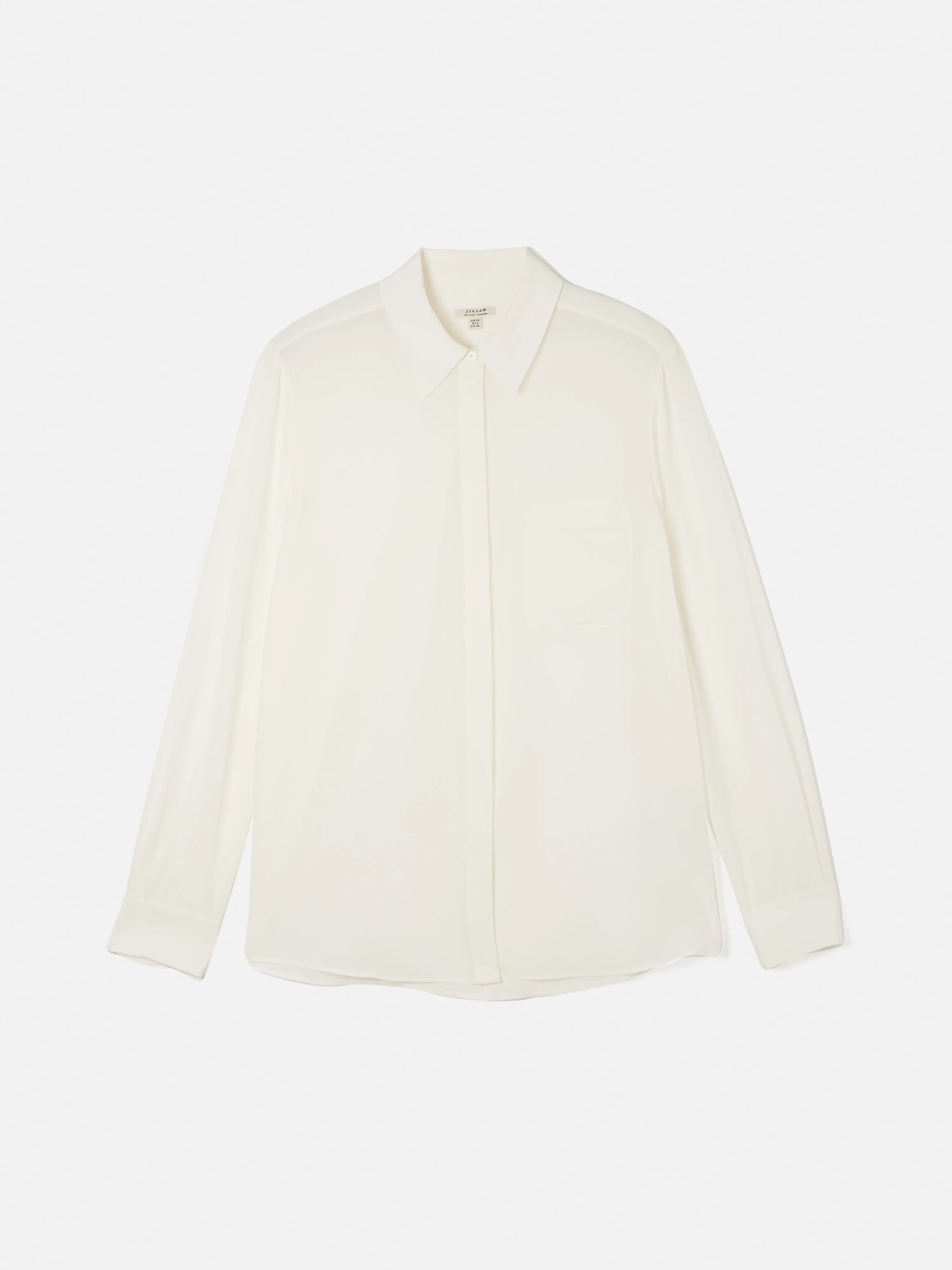 Silk Long Sleeve Shirt | Ivory