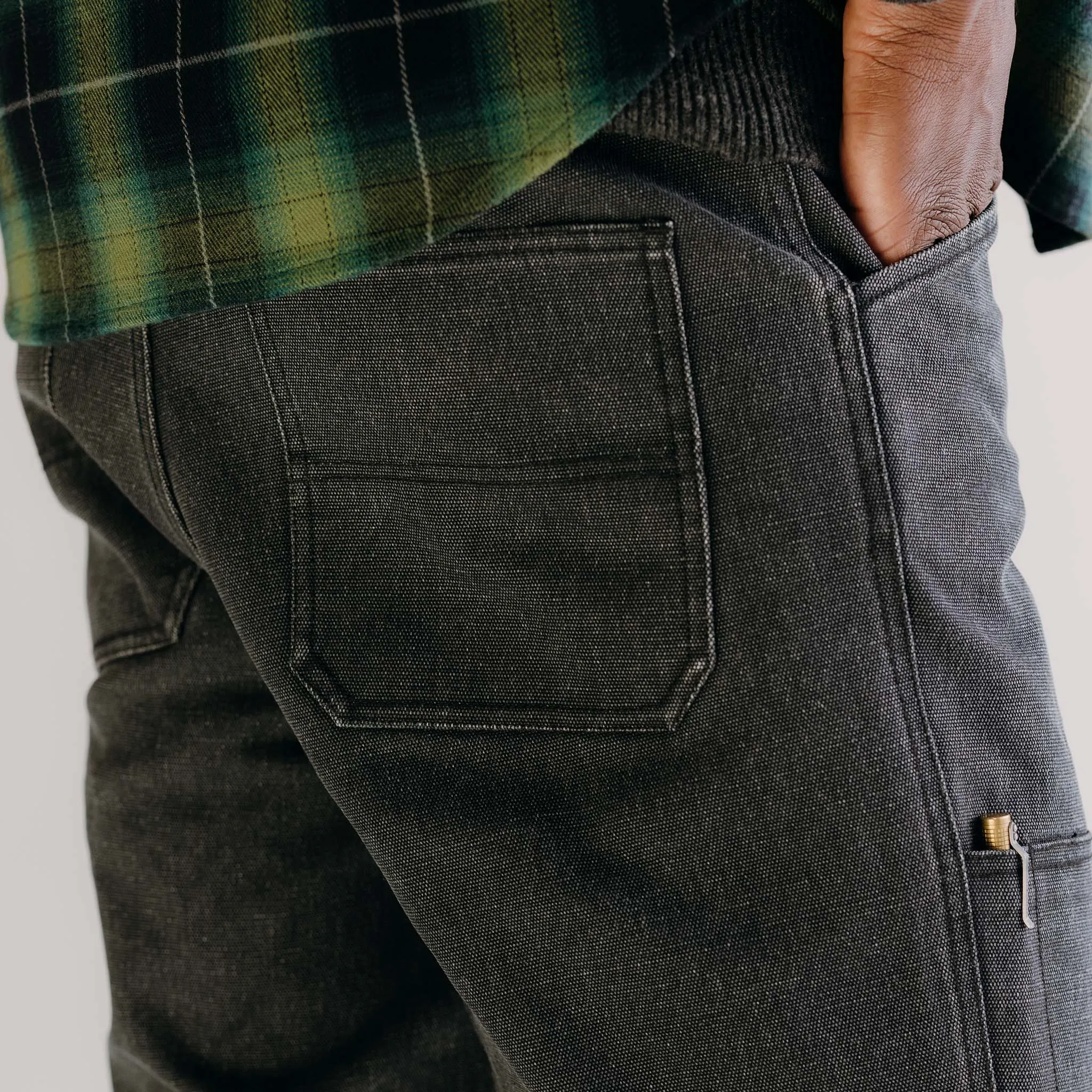 The Chore Pant in Coal Chipped Canvas