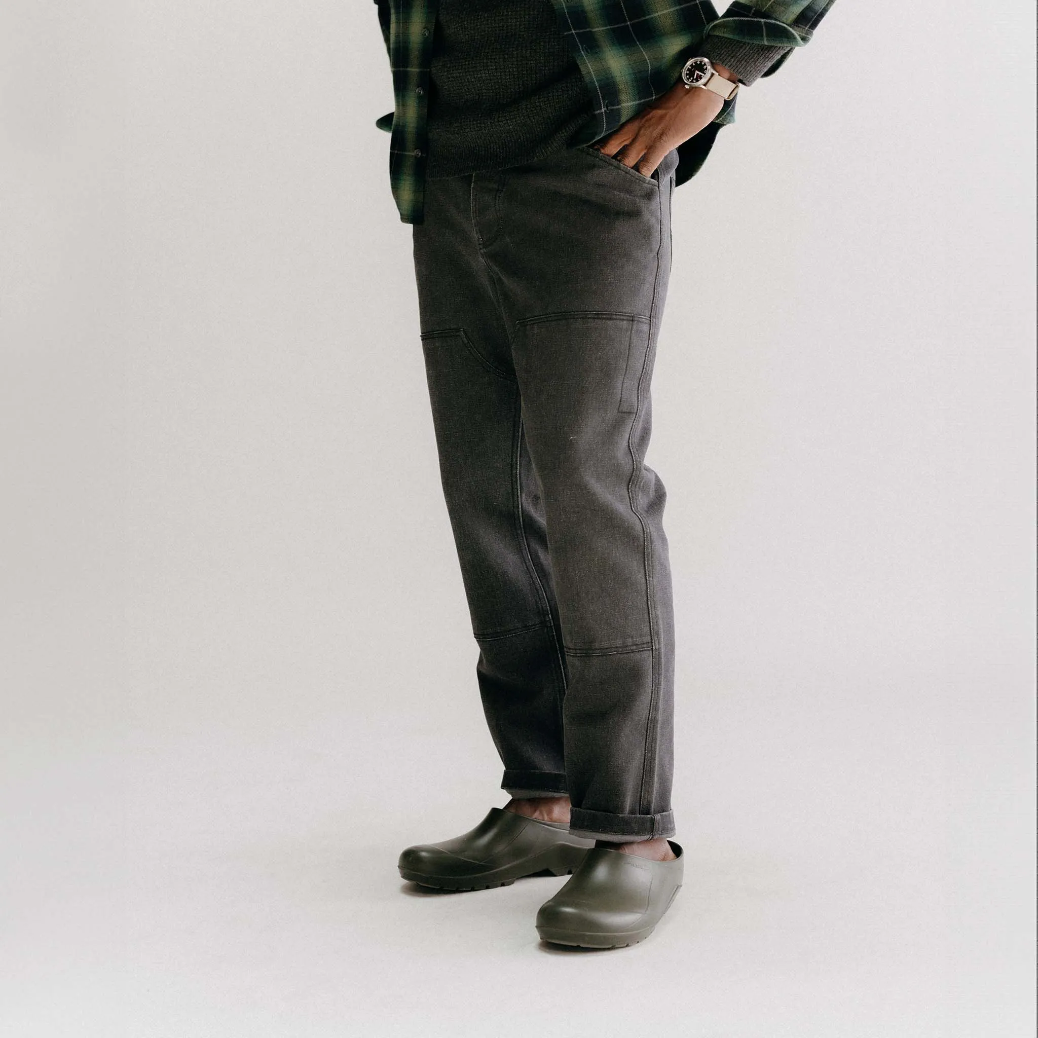 The Chore Pant in Coal Chipped Canvas