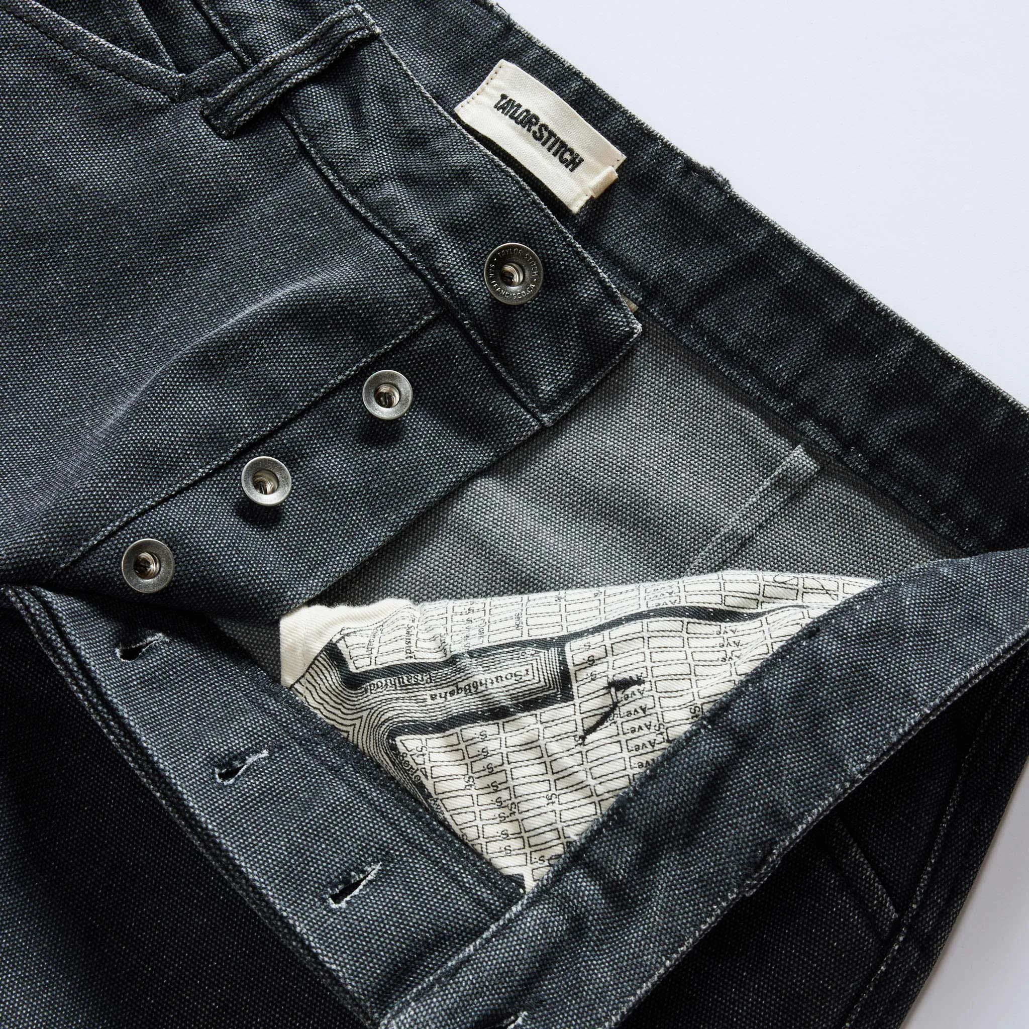 The Chore Pant in Coal Chipped Canvas