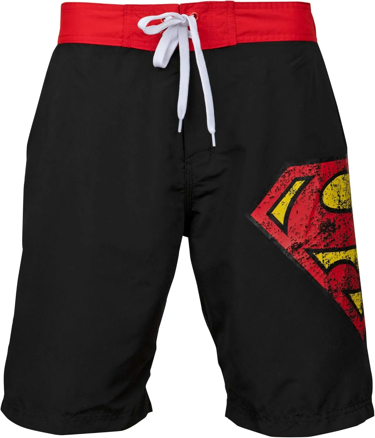 Underboss Superman Symbol Black Swim Board Shorts