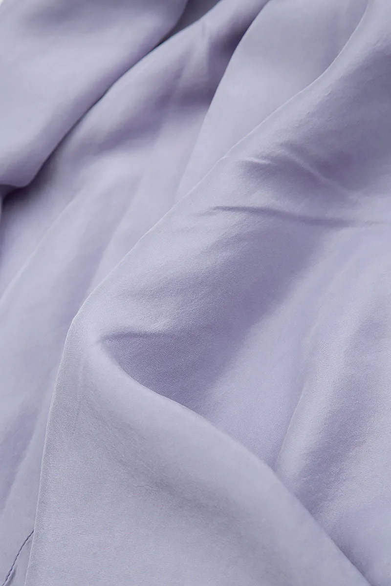 Wide Flowy Lavender Pure Silk Trousers