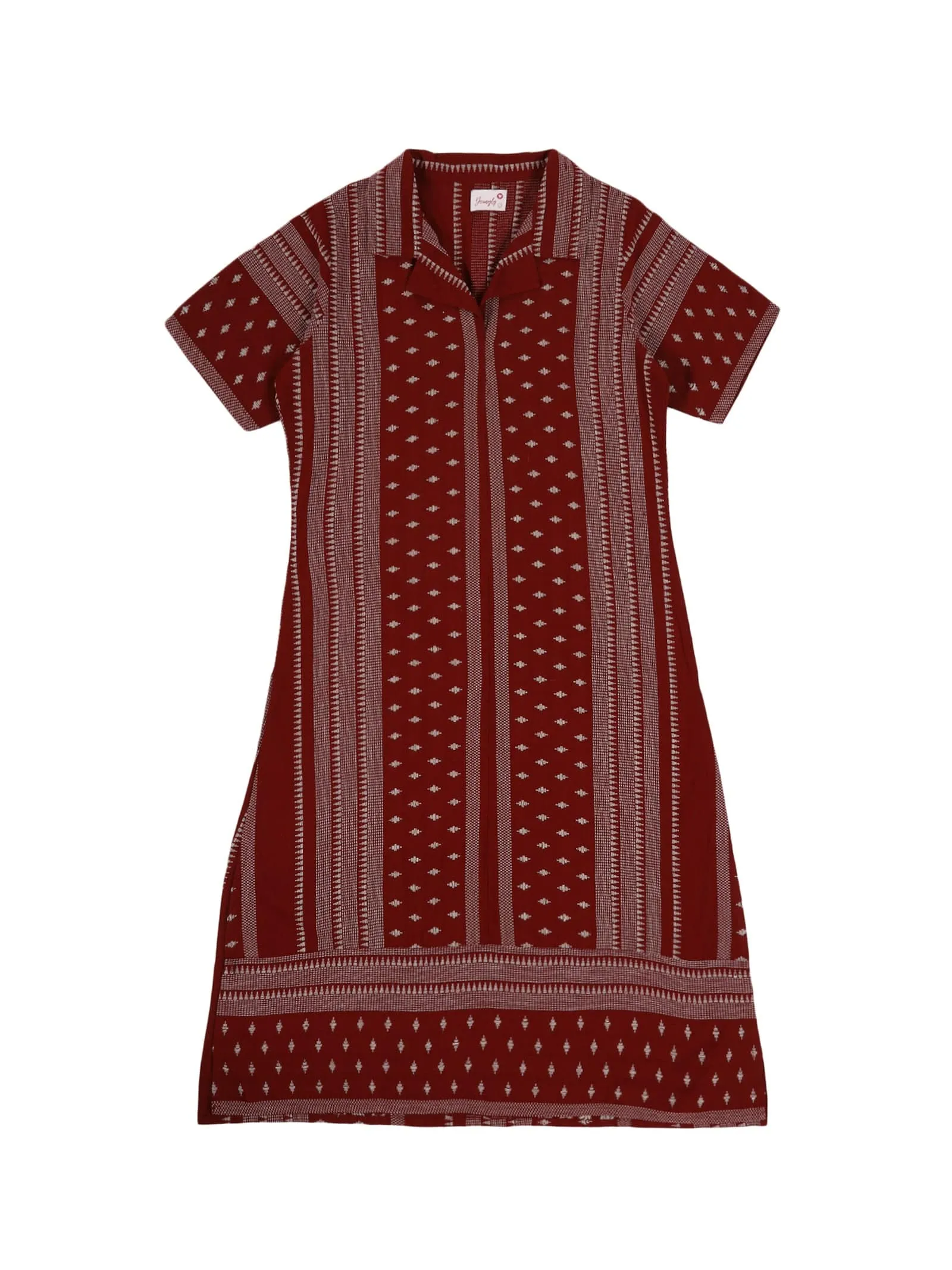 Youngly Notched Collar Kurti