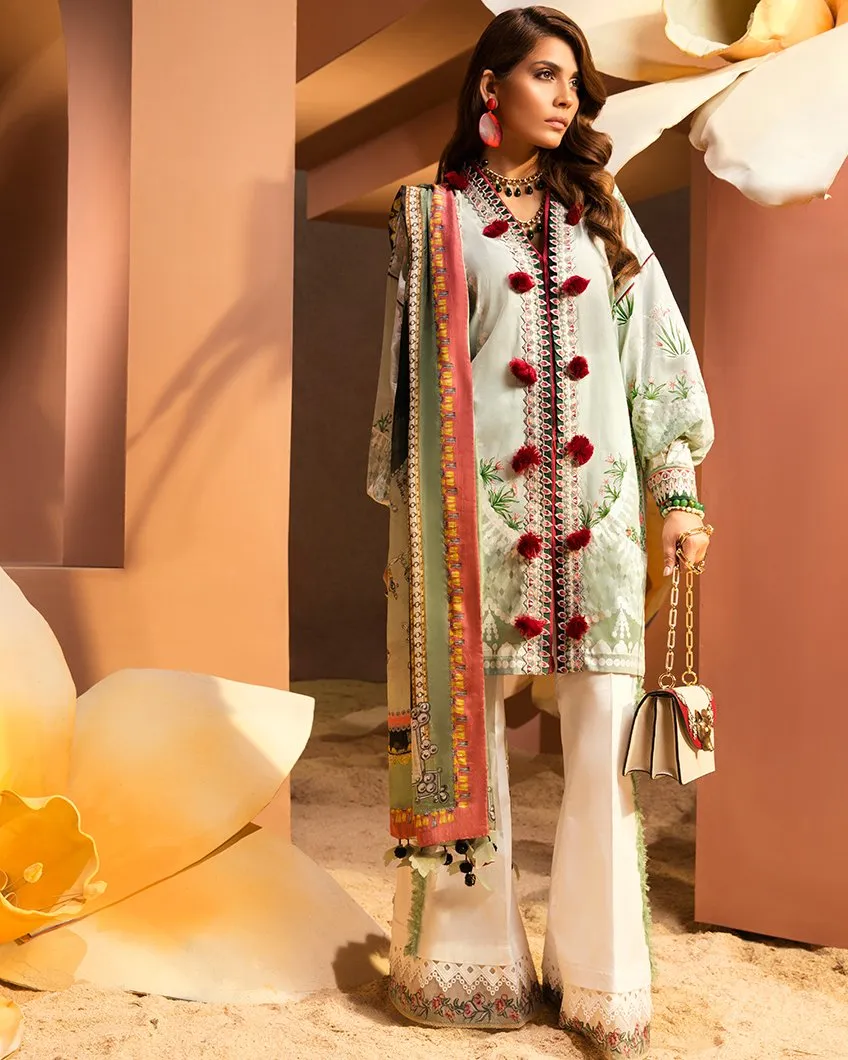 Zaha by Khadijah Shah – 3pc Lawn Collection – Antoinette (ZL-22A)